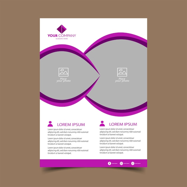 Free vector flyer template design