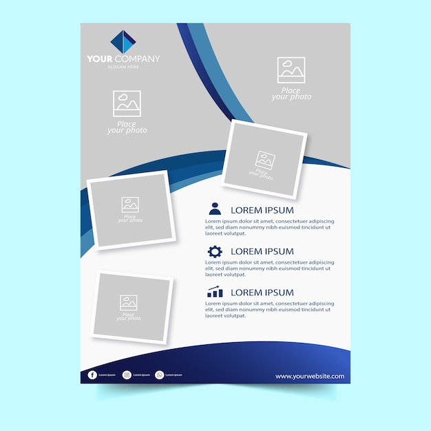 Free vector flyer template design