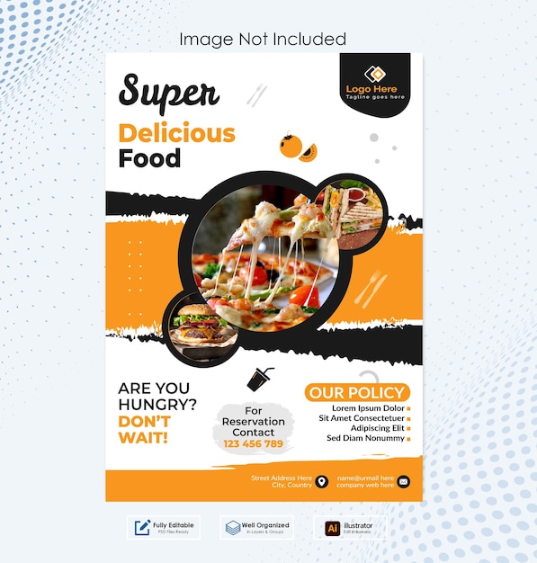 free vector food flyer design template