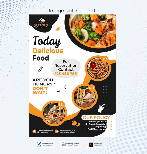 free vector food flyer design template
