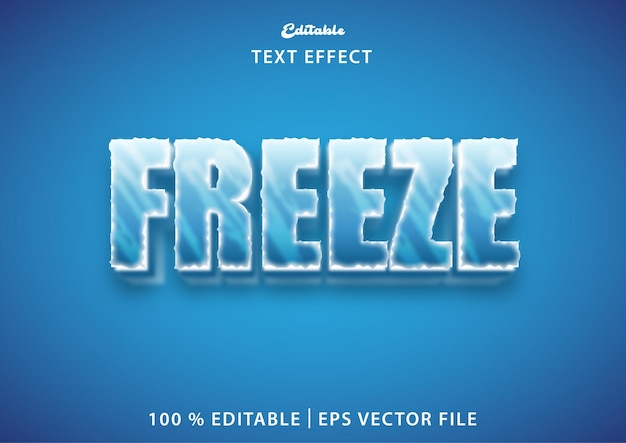 Free Vector Freeze Text Effect