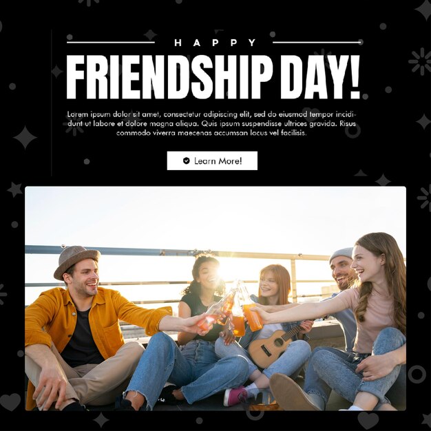 Vector free vector friend ship design template