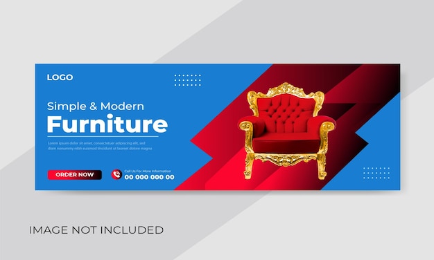 Vector free vector furniture sale facebook cover template