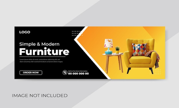 Vector free vector furniture sale facebook cover template