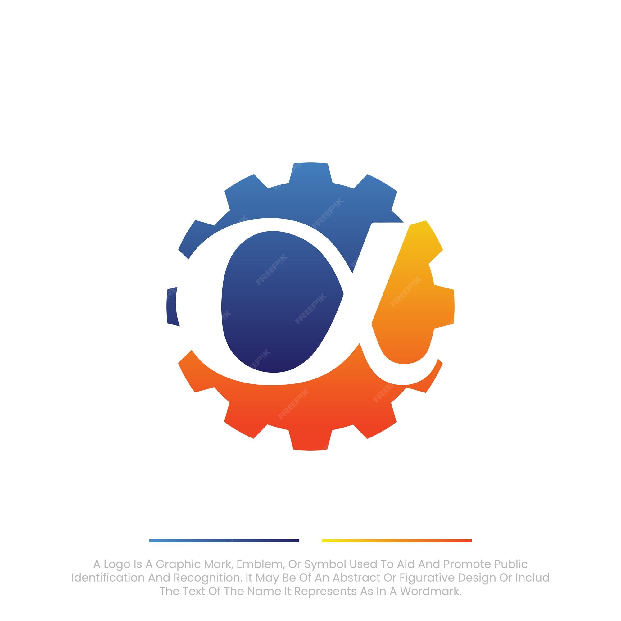 Premium Vector | Free vector gear oil colorful logo gradient design