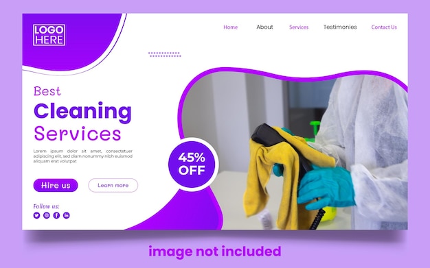 Free vector general business landing page template