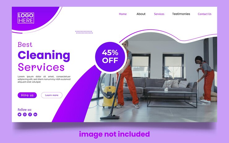 Vector free vector general business landing page template