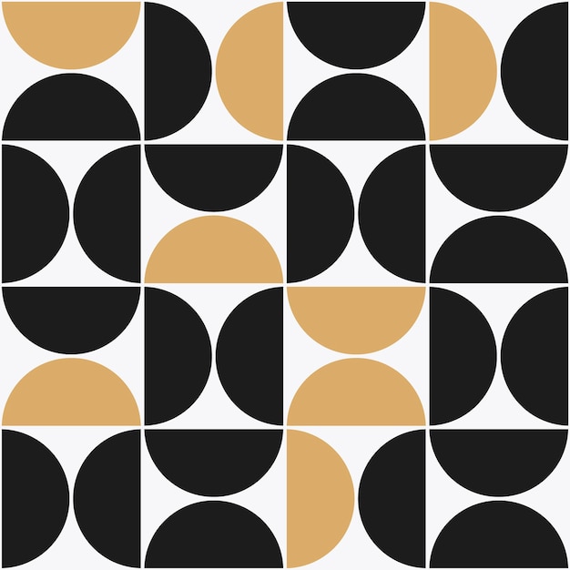 Free vector geometric seamless scandinavian design pattern semicircle