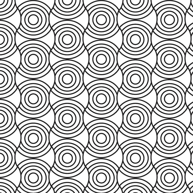 Free vector geometric shapes background Seamless Pattern Black and white spiral pattern