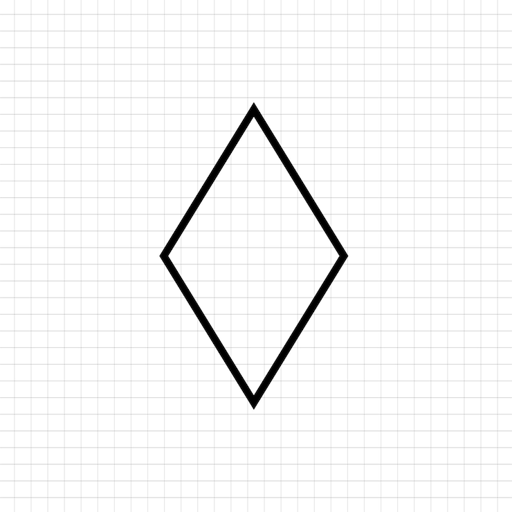Vector free vector geometrical stretch rhombus shape on a white background vector