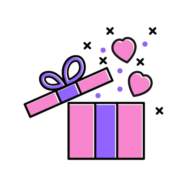 Free vector gift box christmas or birthday presents