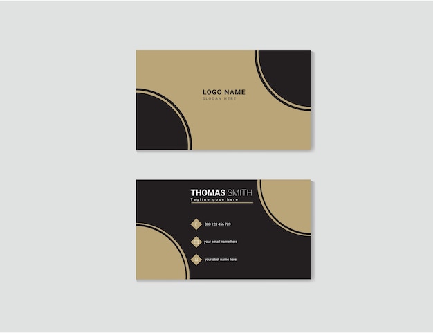Vector free vector gold and black business card design template
