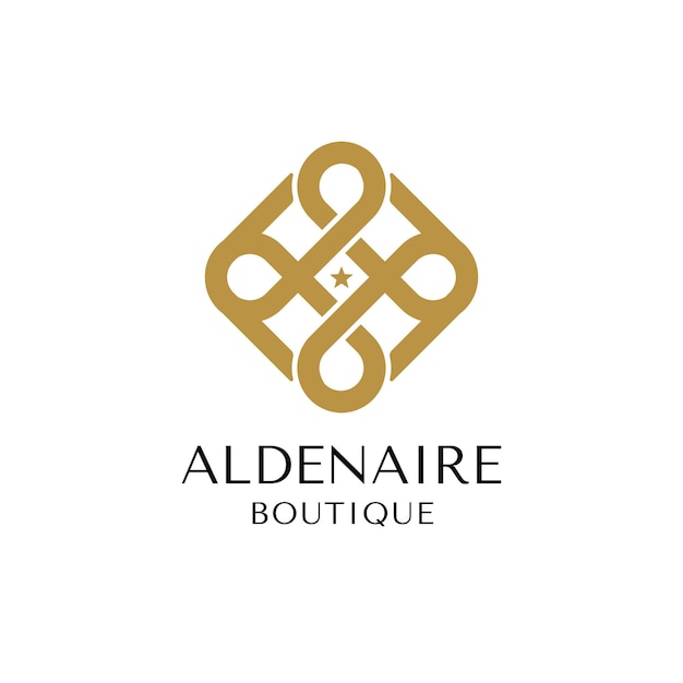 Free vector gold and black elegant luxury boutique brand logo