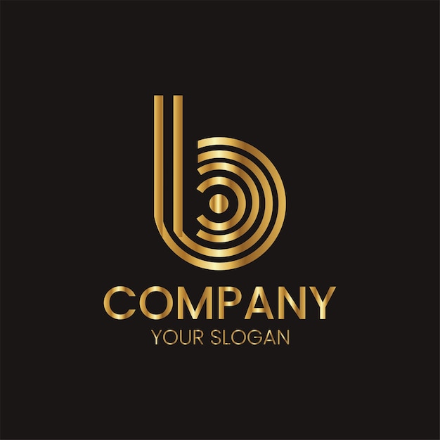 Free vector golden elegant logo design