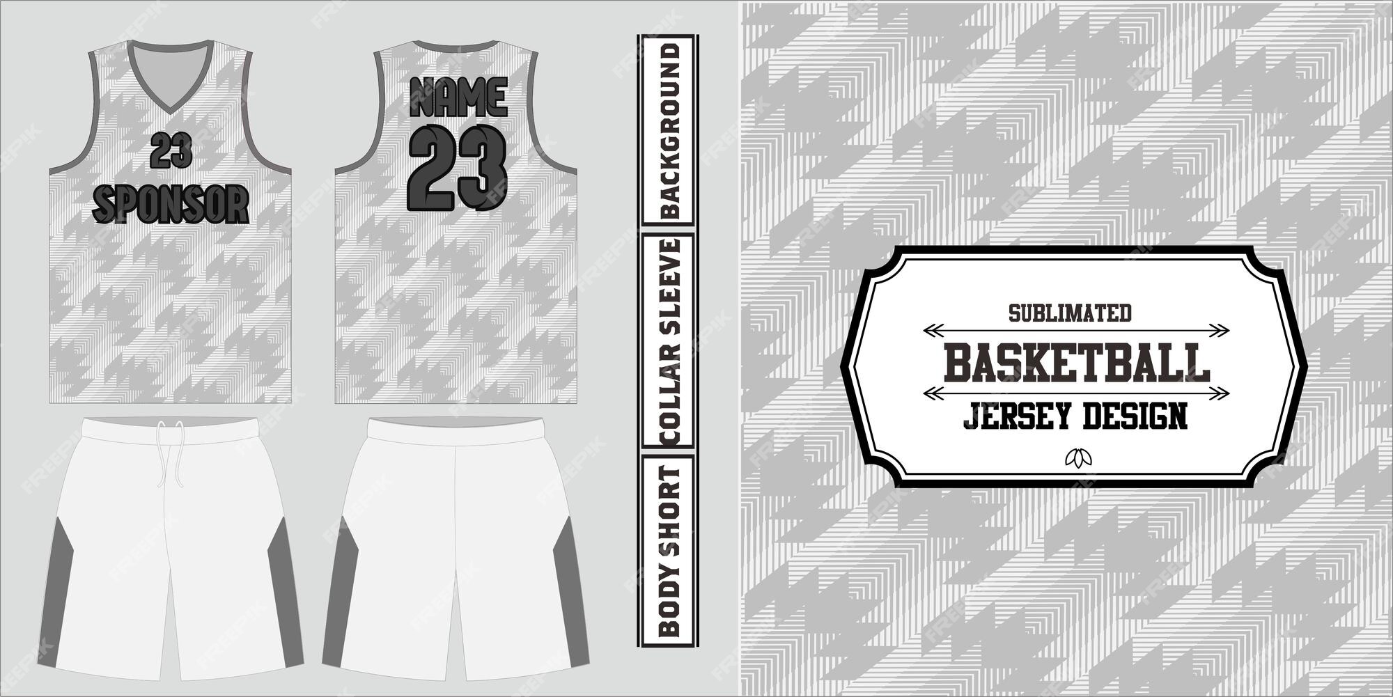 Free Vector  Basketball jersey pattern design