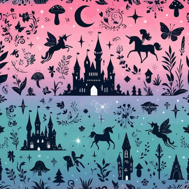 free vector Gradient fairytale background