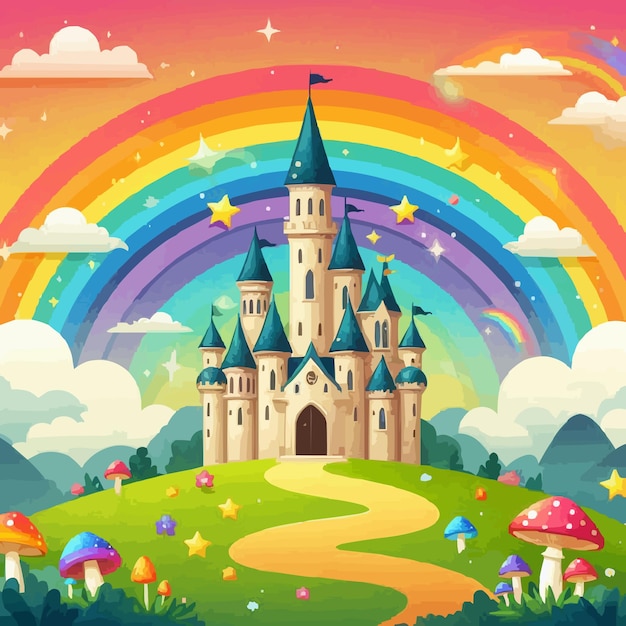 free vector Gradient fairytale background