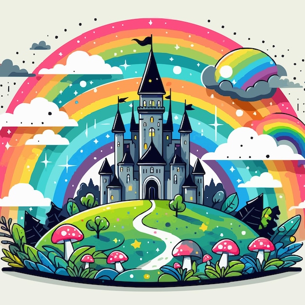 free vector Gradient fairytale background