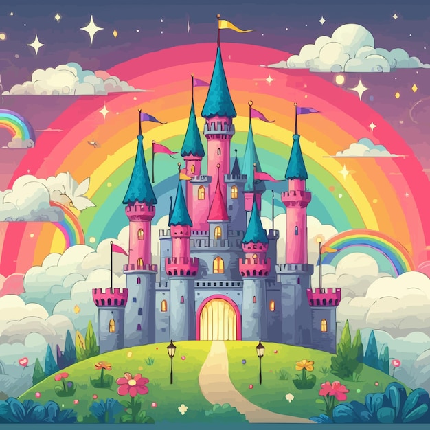 free vector Gradient fairytale background