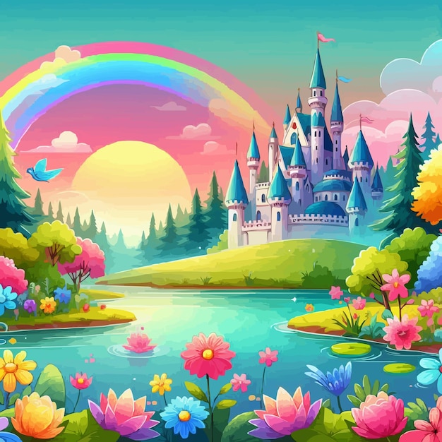 free vector Gradient fairytale background