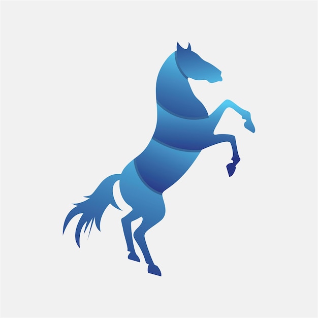 Vector free vector gradient horse logo design