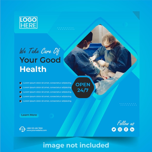 Free vector gradient medical instagram post