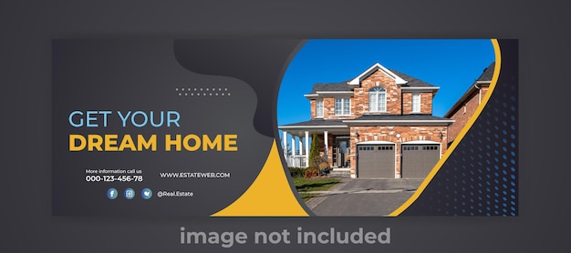 Free vector gradient real estate facebook cover