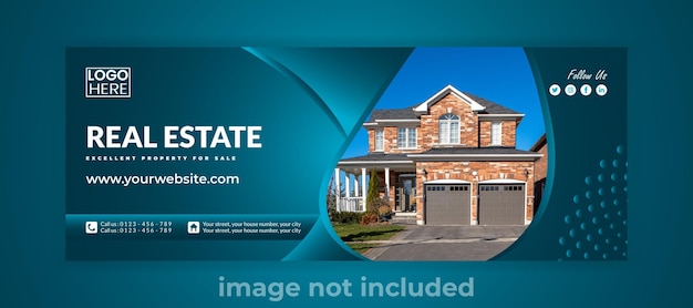 Vector free vector gradient real estate facebook cover