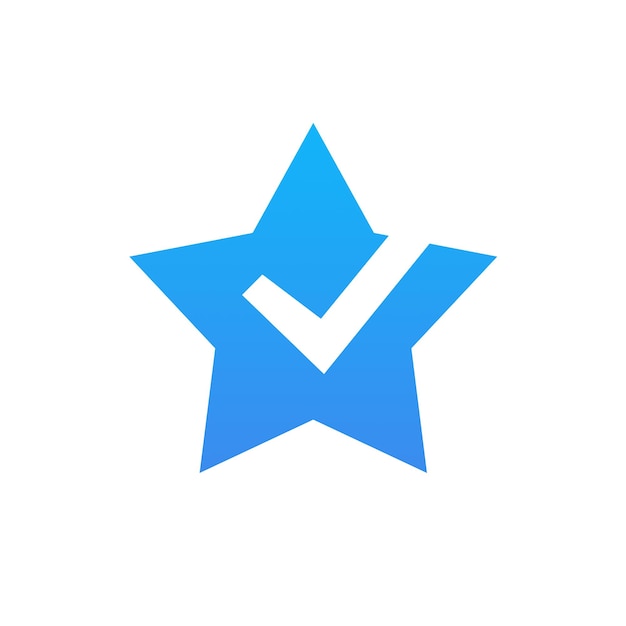 Vector free vector gradient star with check mark