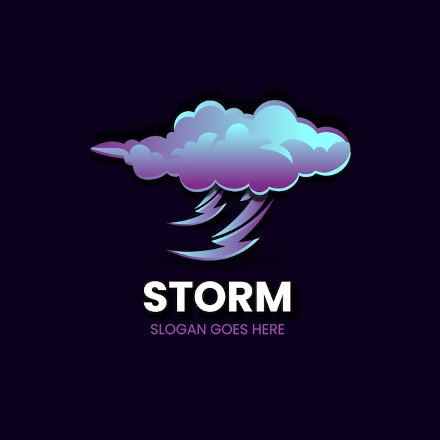 Vector free vector gradient storm logo template