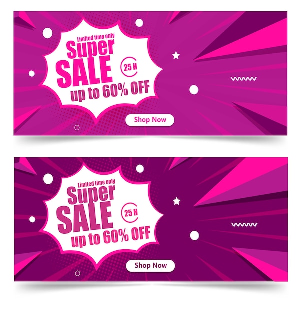 Free vector great spring banners with special discounts