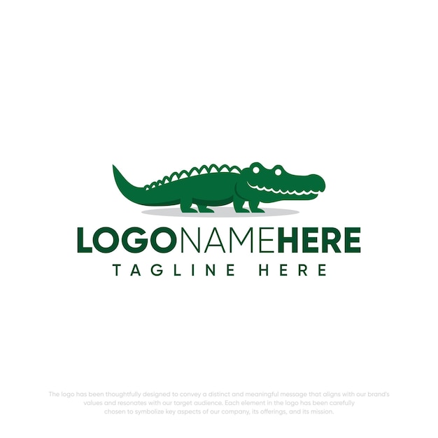 Vector free vector green alligator logo