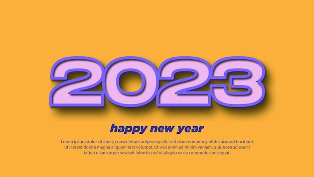 Free vector greeting card happy new year 2023 celebration background