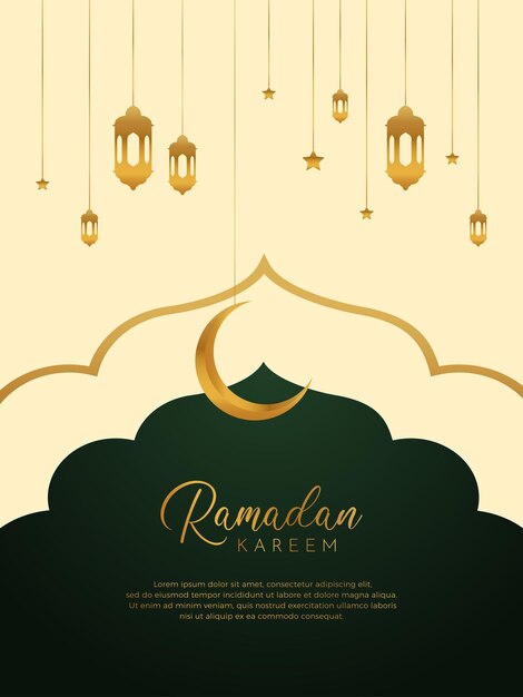 Вектор Коллекция бесплатных векторных поздравительных открыток для празднования рамадана