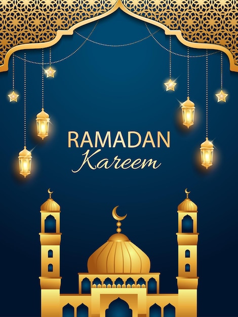 Free vector greeting cards collection for ramadan celebration