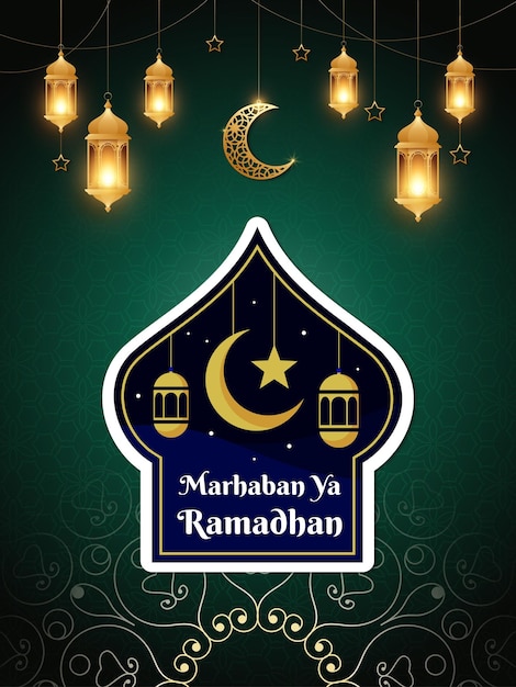 Free vector greeting cards collection for ramadan celebration