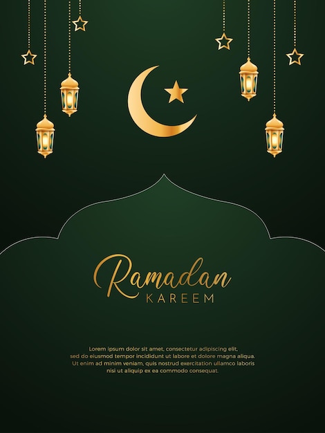 Vettore collezione di biglietti di auguri vettoriali gratuiti per la celebrazione del ramadan