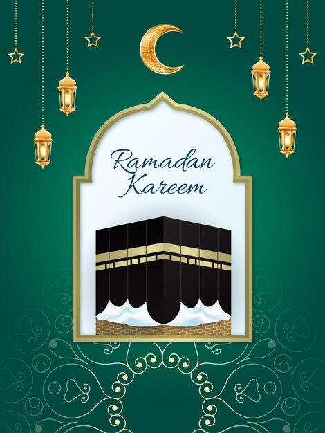 Free vector greeting cards collection for ramadan celebration