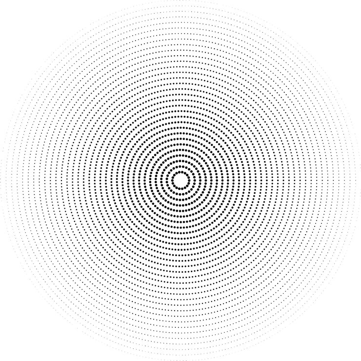 Vector free vector halftone circular classic background set of four