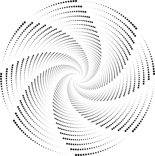 Вектор Бесплатный векторный полутоновый круговой классический фон из четырех