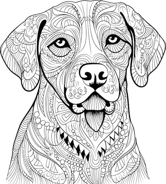 Вектор Бесплатная векторная иллюстрация мандалы с животными, нарисованная вручную