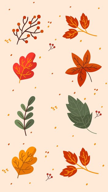 Vector free vector hand drawn autumn leaves collection
