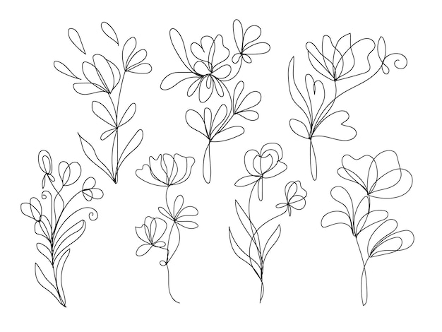 Vector free vector hand drawn butterfly outline pack