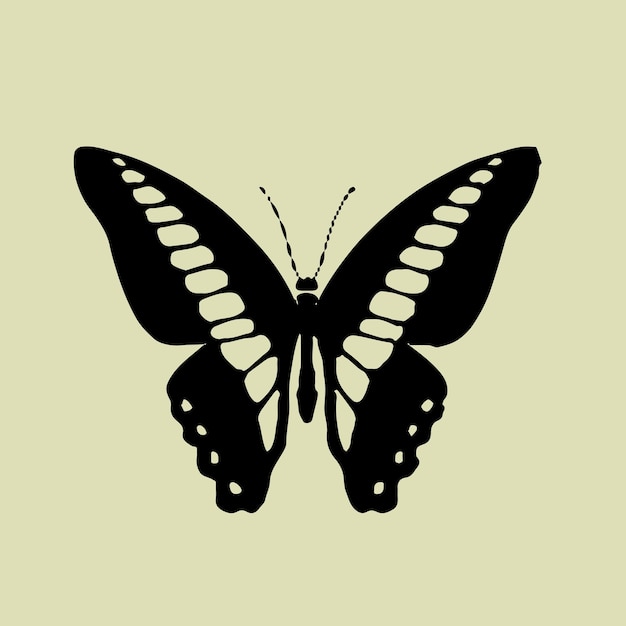 無料ベクトル手描きのカラフルな背景を持つ蝶の輪郭