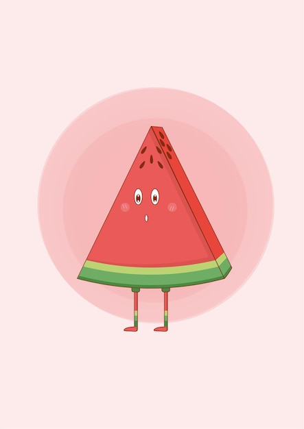 Free vector hand drawn cut watermelon