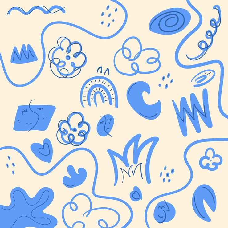 Free vector hand drawn flat abstract shapes collection