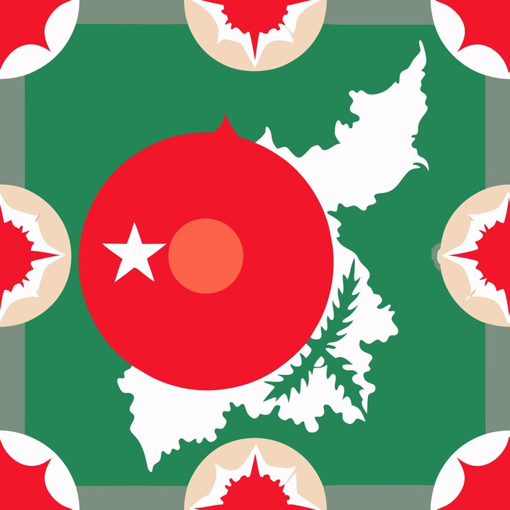 Vector free vector hand drawn flat bangladesh victory day illustration