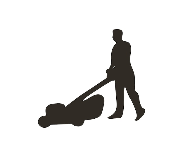 Vector free vector hand drawn lawn mower silhouette