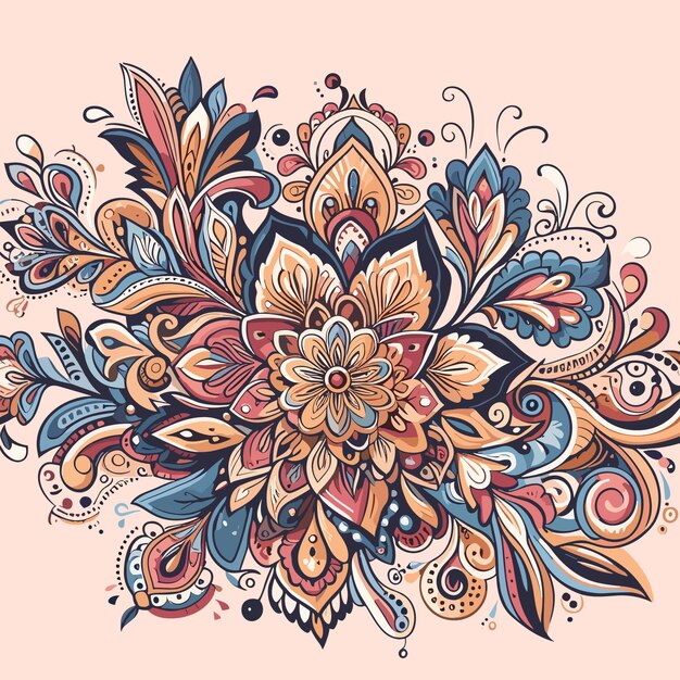 Free vector hand drawn ornamental paisley template