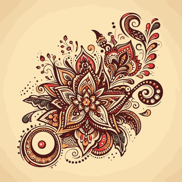 Free vector hand drawn ornamental paisley template